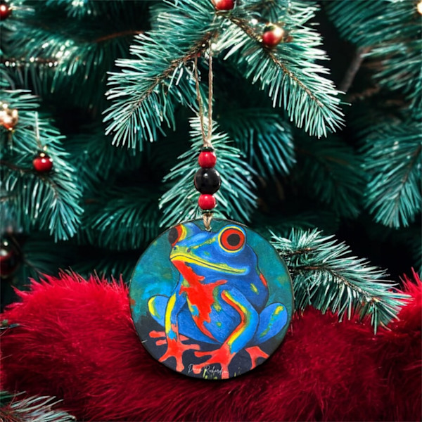 Jumpin Jack Flash Wooden Ornament by Donna Richardson