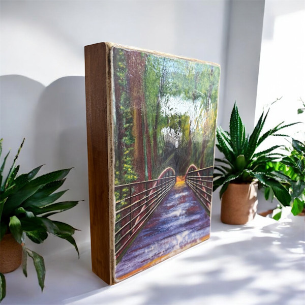 A Walk in the Park Art Print on Cradled Wood Panel by Donna Richardson