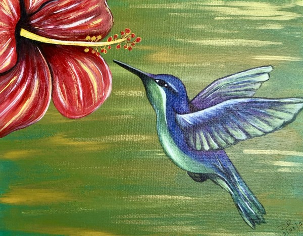 Hibiscus Humming by Donna Richardson