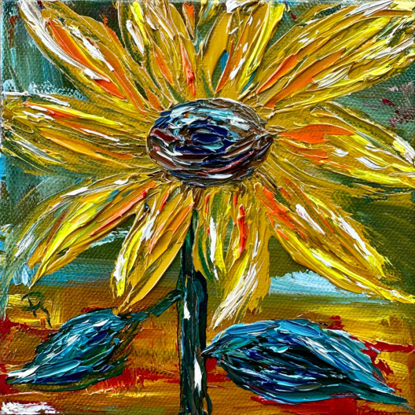 Solitude Sunflower by Donna Richardson