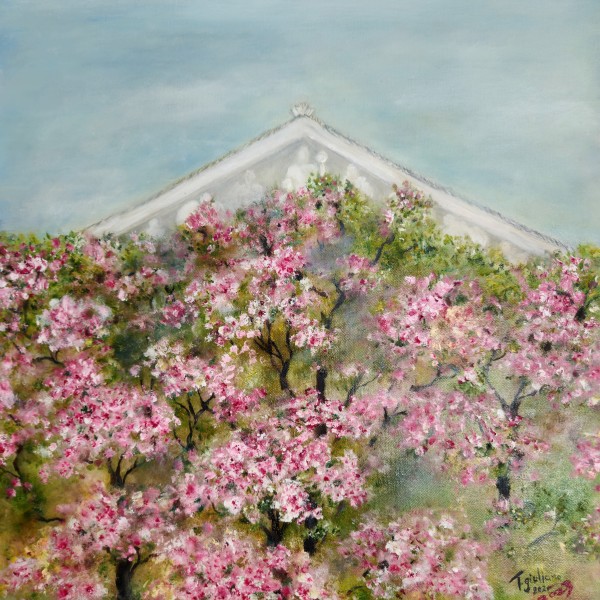Cherry Blossom and Magnolia Flurry by Teri Giuliano