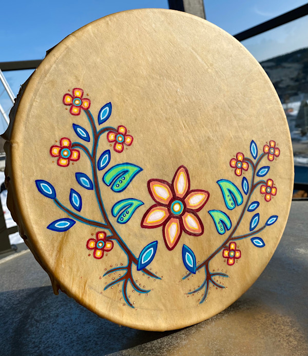 Floral drum by Kim Stewart, Image 1.