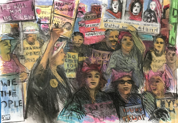 At the Women's March, Dag Plaza #1 by Regina Silvers