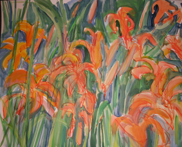 Tiger Lilies by Regina Silvers