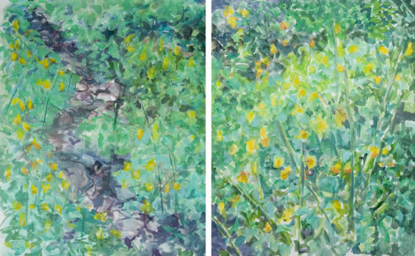 Jewel Weed (Diptych) by Regina Silvers