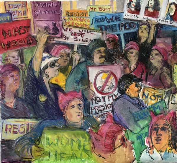 At the Women's March, Dag Plaza #4 by Regina Silvers