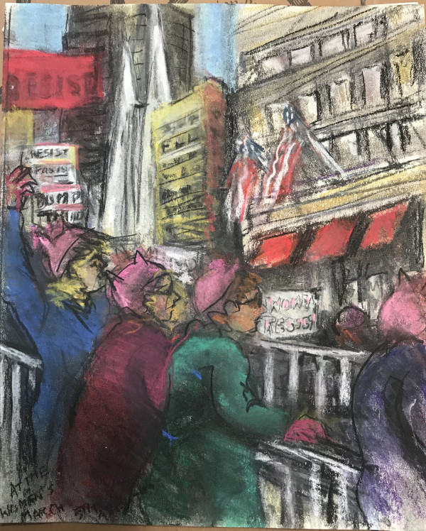 At the Women's March, 5th Avenue #8 by Regina Silvers