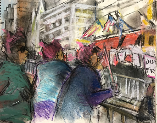 At the Women's March, 5th Avenue #5 by Regina Silvers