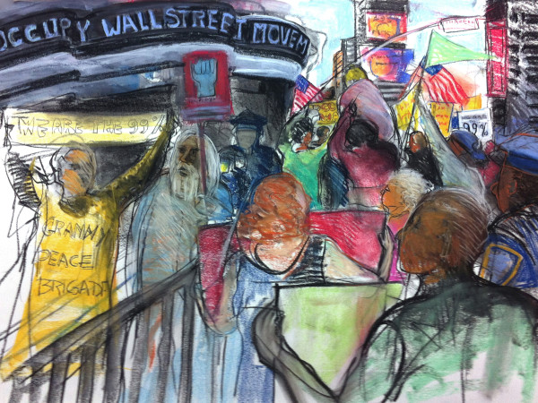 Occupy Wall Street, Times Square #1 by Regina Silvers