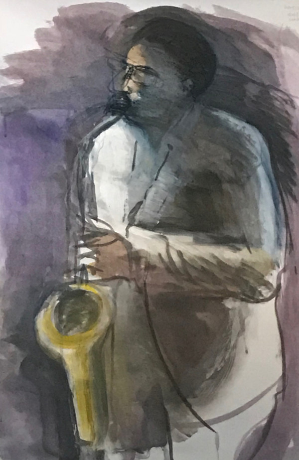 Saxophone Player #1 by Regina Silvers