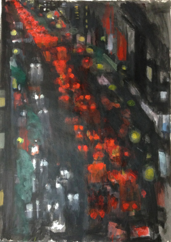 Third Avenue Traffic in the Rain #1 by Regina Silvers