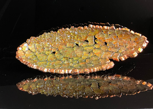 Green Oval Tempered Glass Bowl by Anne Burtt