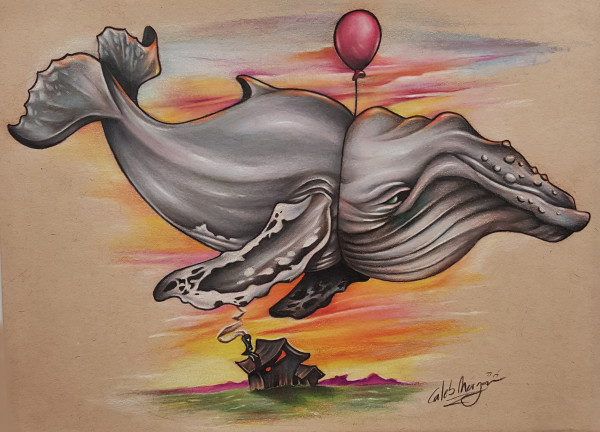 Whale on Balloon by Caleb Morgan