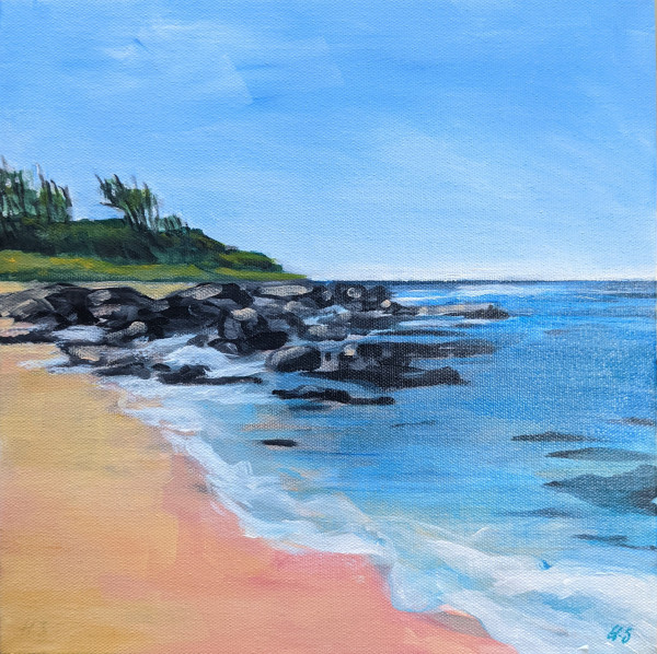 Pretty beach Murramurang by Hilary Seselja