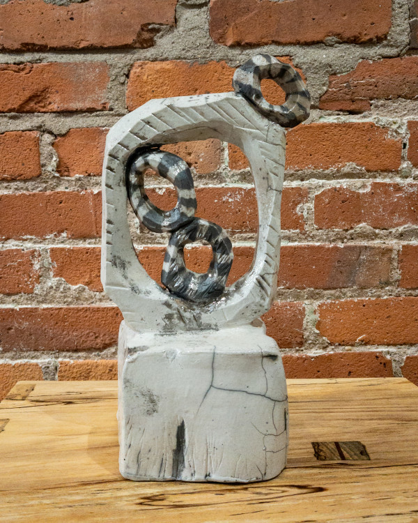 Raku Sculpture - 166 by Chris Heck