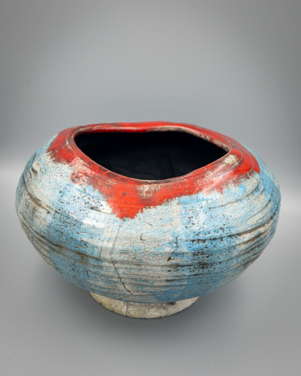 Raku Bowl - 174 by Chris Heck