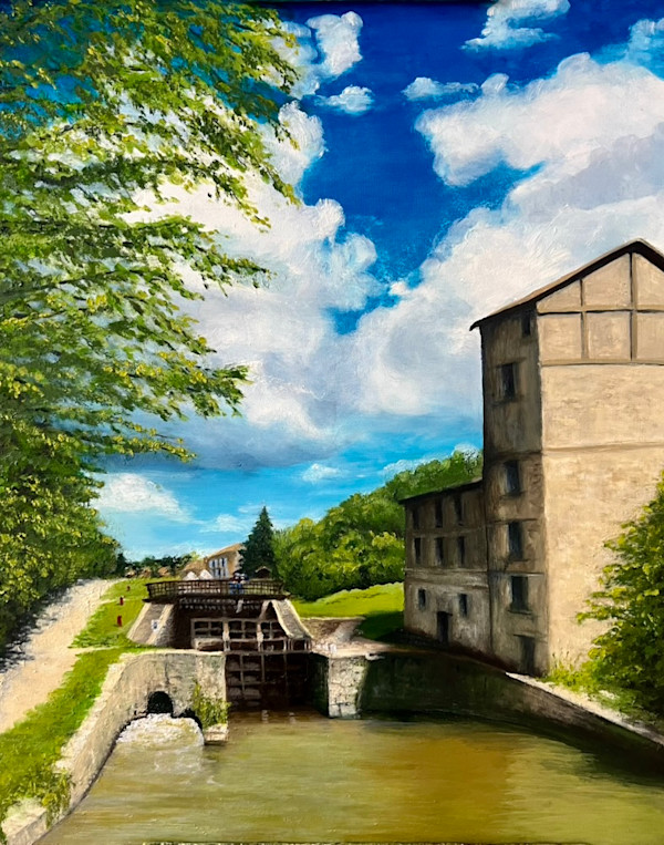 Old Warehouses on the Loch by Theresa Cooper