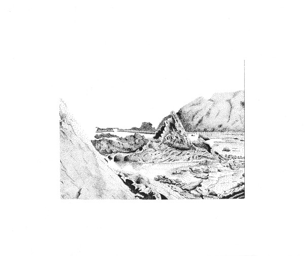 Rocky outcrop at low tide by Carla Caroça