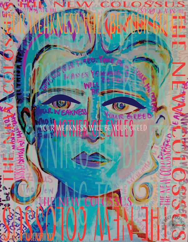 Mother of Exiles: Queen of the Golden Door (20 x 26 Print) by Jen Haefeli