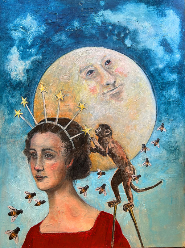 In Dreams - Bees to the moon by CIndy Miller