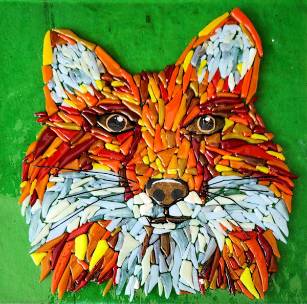 Fox Glass Panel by Ashley Akerlund