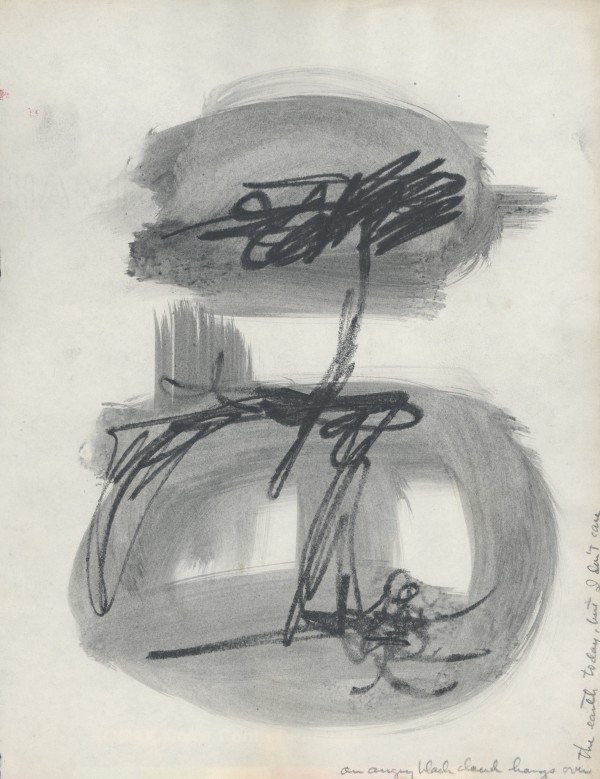 An Angry Black Cloud hangs over the Earth Today, but I don't care. by Margaret Dunham-Griggs