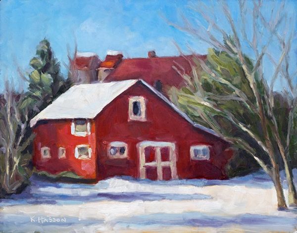 Winter Barn by Krista Hasson