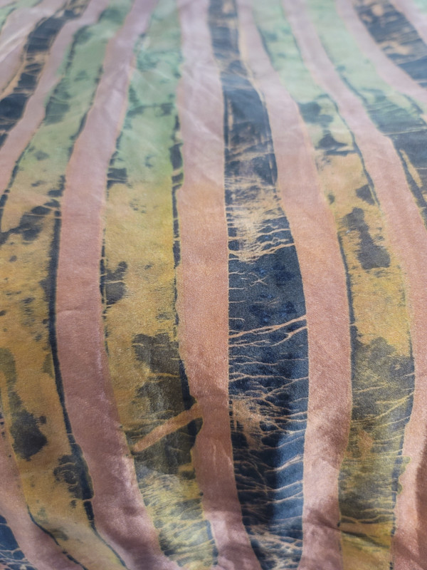 Batik Silk Scarf -  Multi colored Earth tone by Shayee Arts