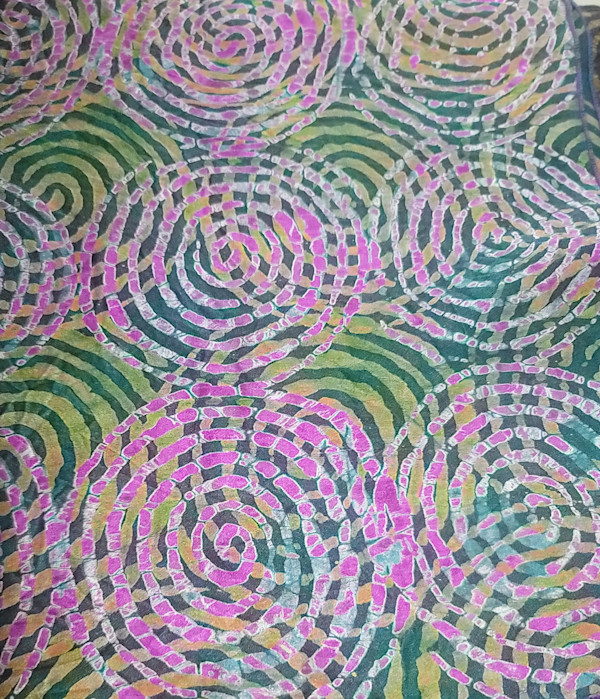 Batik Silk Scarf - Pink n things by Shayee Arts