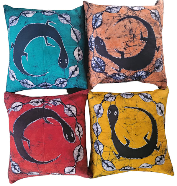 Batik Throw Pillow - Cotton by Shayee Arts