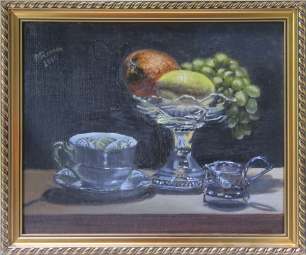 "Still Life with Glass and Fruits" by Rima Bartkiene