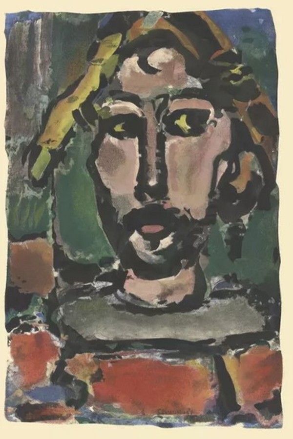 Arlequin / Pierre ? by Georges Rouault