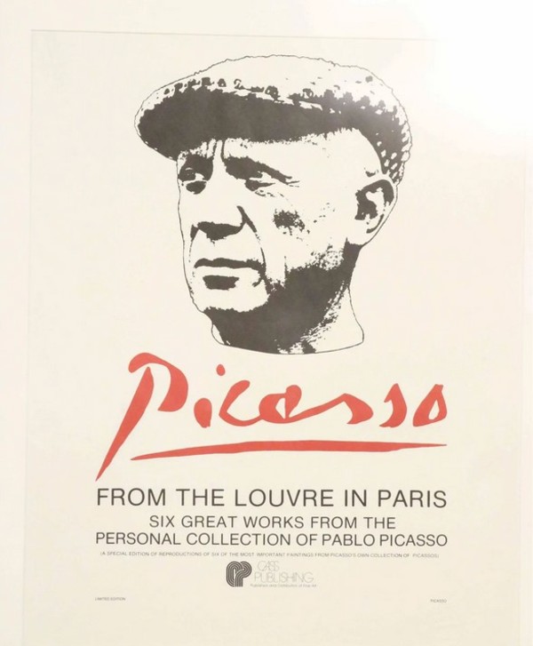 From the Louvre in Paris exhibition poster by Pablo Picasso