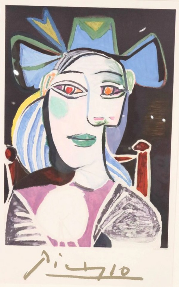 Buste de femme au chapeau bleu by Pablo Picasso