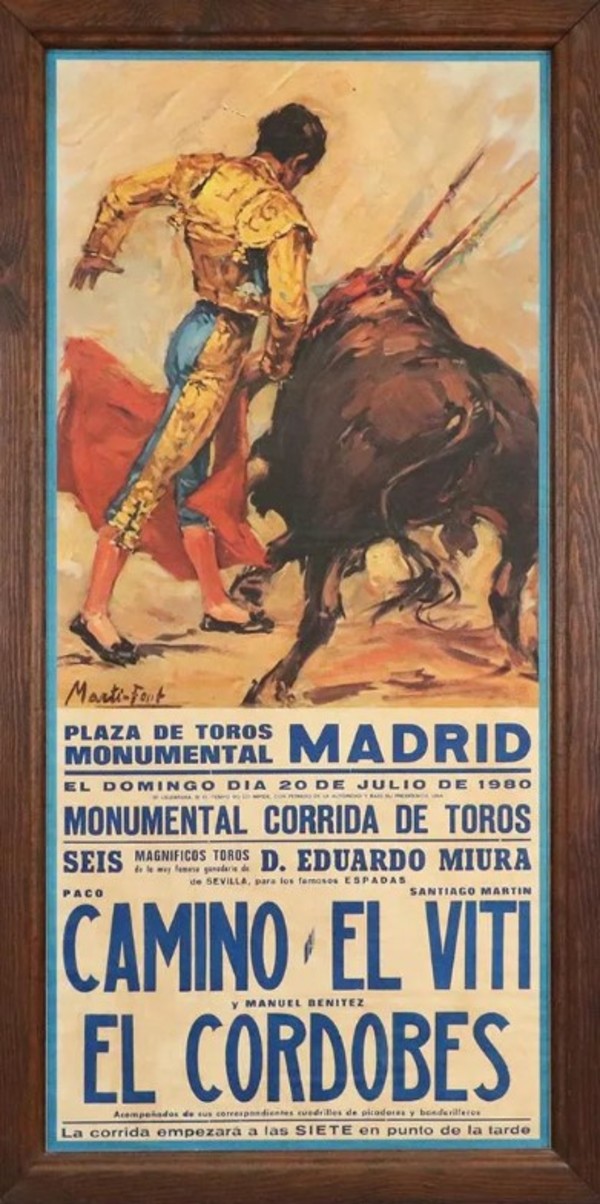 Camino El Viti El Cordobes Bull fight poster by Marti Font