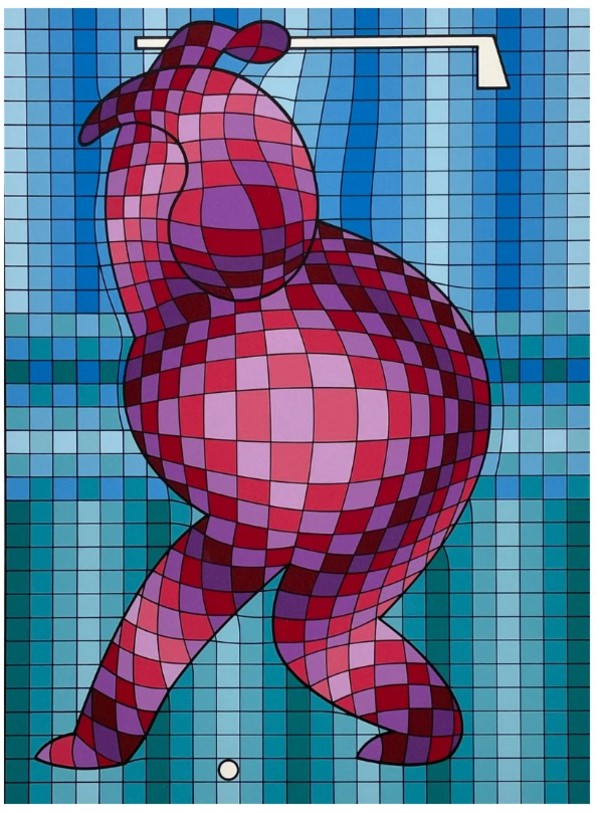 Golfer by Victor Vasarely