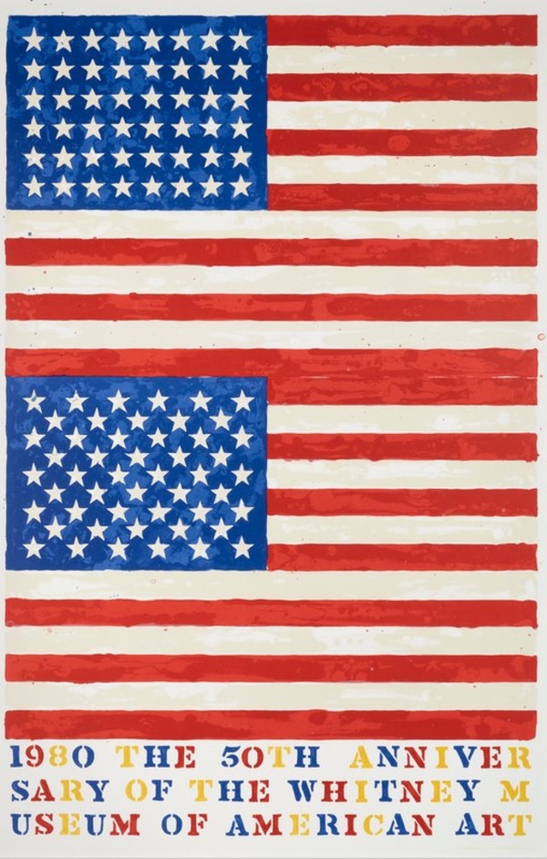 Two Flags Whitney Anniversary by Jasper Johns