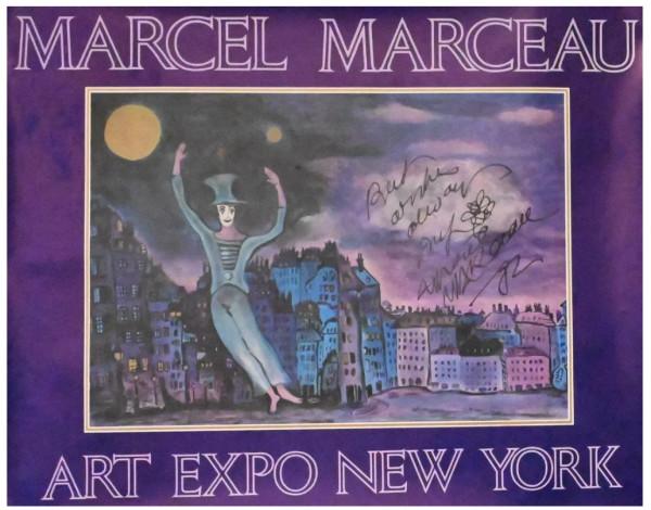 New York Art Expo poster BIP at night by Marcel Marceau