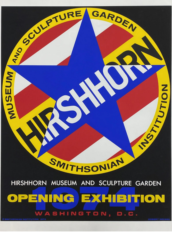 Hirshhorn Opening Exhibition Poster by Robert Indiana