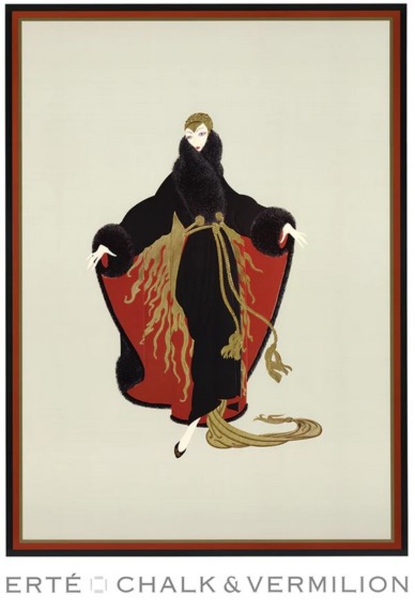 Chalk & Vermillion poster by Erte