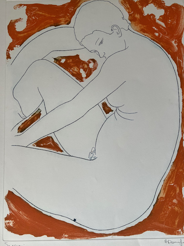 Seated Nude Woman by Alain Bonnefoit