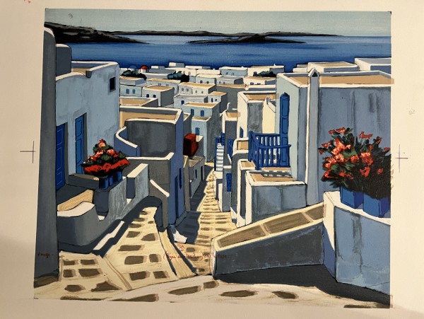 Village Grec by Jean Claude Quilici