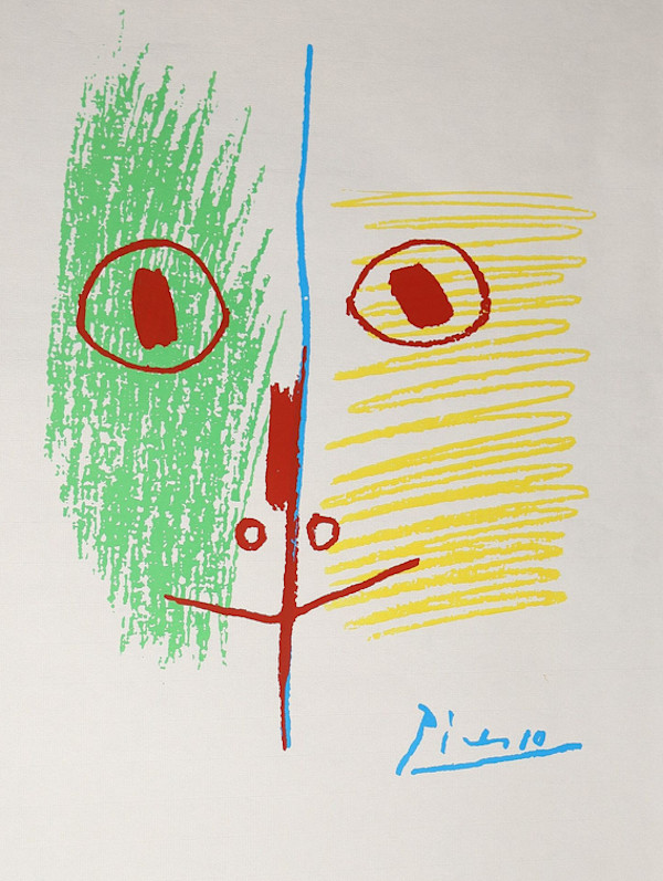 Face in colors by Pablo Picasso