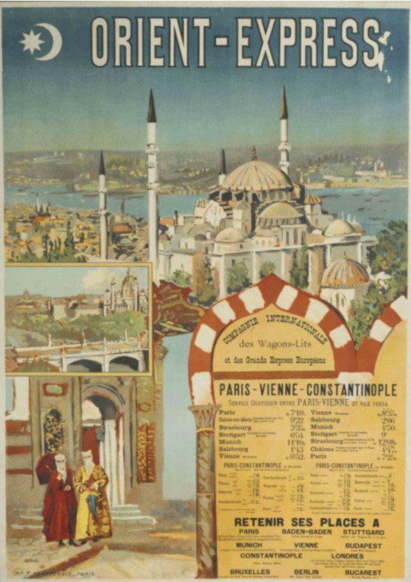 Orient Express (Paris Vienne Constantinople) Wagons Lits Poster (Double) by Rafael De Ochoa Y Madrazo