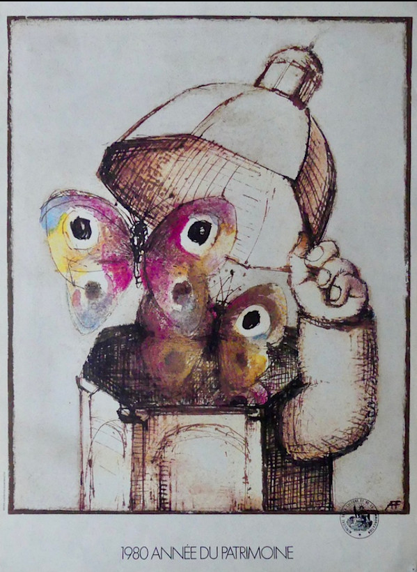 Année du Patrimoine Poster 1980 by André François, Image 1.