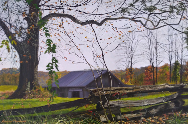 Split Rail Fence by Leanne Marchand