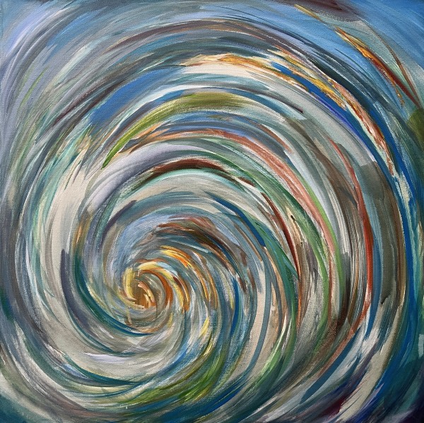 A042 Blue Spiral by Tamas Erdodi