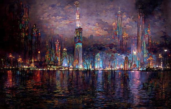 Waterfront Metropolis Dream by Mark Mrohs