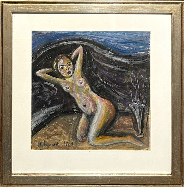 Nudo con fiori by Edmondo Dobrzanski (1914-1997)