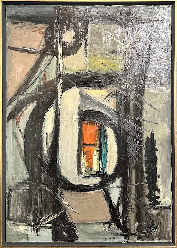 Senza Titolo (Medioevo a Morcote) by Alfredo Chighine (1914-1974), Image 1.